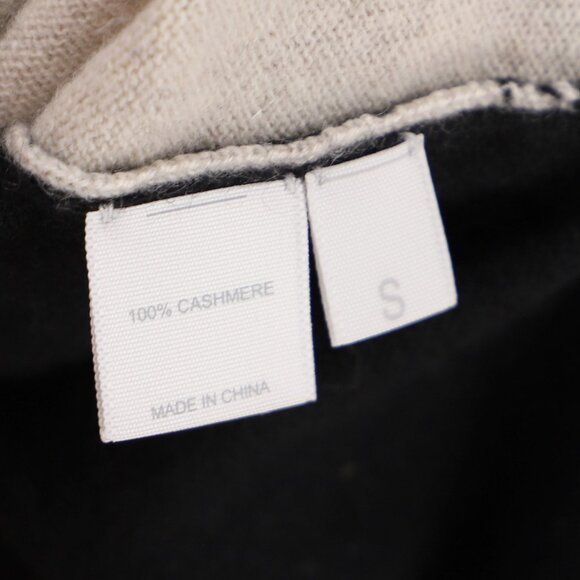 KOKUN 100% Cashmere Polka Dot Crewneck Sweater Black White Size S - Picture 6 of 6